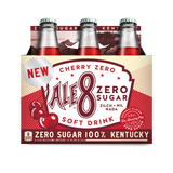 Ale 8 One Cherry Zero Sugar, 12 Ounce Glass Bottles
