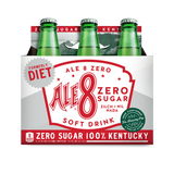 Ale 8 One, Zero Sugar, 12 Ounce Glass Bottles
