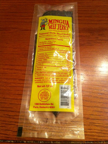 Mingua Beef Jerky Strips, Original (Mild) 2 Pack