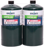 Bernzomatic Camping Propane Gas Cylinders, 2 Pack, 16 Oz