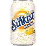 Diet Sunkist Orange Soda, 12 Ounce, 12 Pack Cans