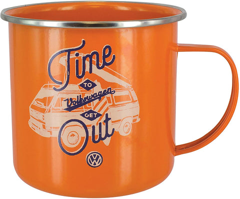 Volkswagon Campervan Metal Coffee Mug - Officially Licensed VW Volkswagen Merchandise